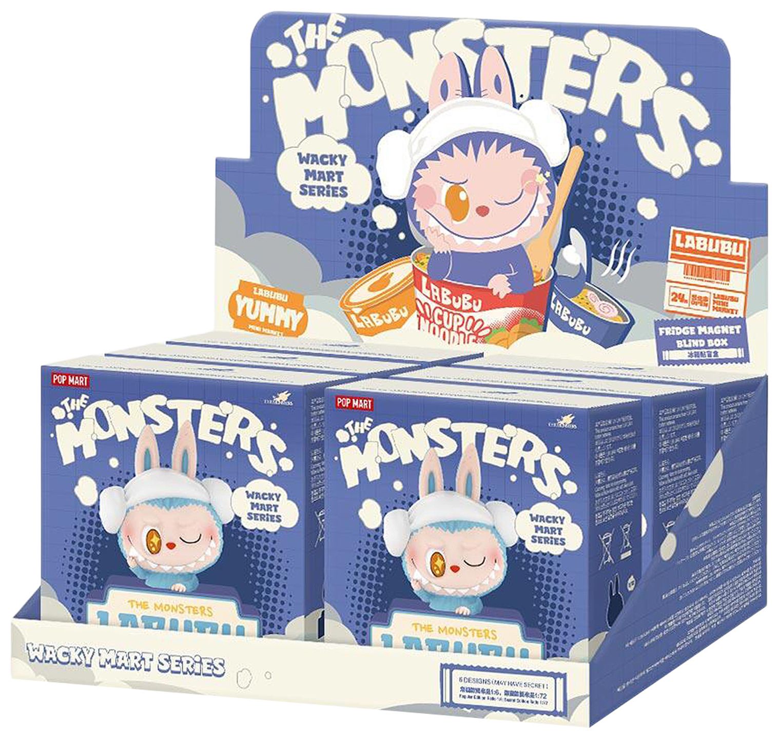 Pop Mart Labubu THE MONSTERS Wacky Mart Series Fridge Magnet Sealed Wh