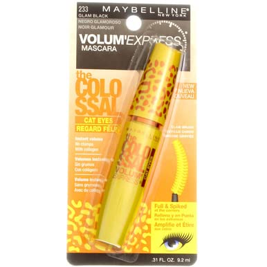 Maybelline Volum'Express The Colossal Cat Eyes Washable Mascara 233 Glam Black 0.31oz/9.2ml
