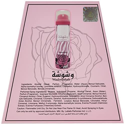 Lattafa Washwashah 2-Piece Gift Set (Eau de Parfum Spray 3.4 oz + Deodorant Spray 50 ml) (Women)