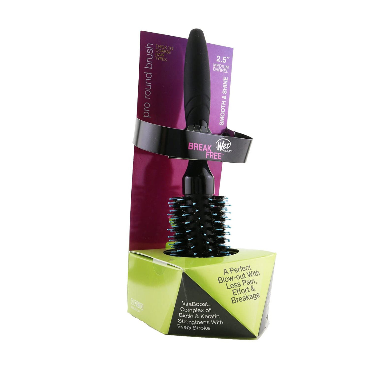 Wet Brush Pro Smooth & Shine 2.5 inch Medium Barrel Round Brush Thick/Course Model# BWP834SSTC2.5R