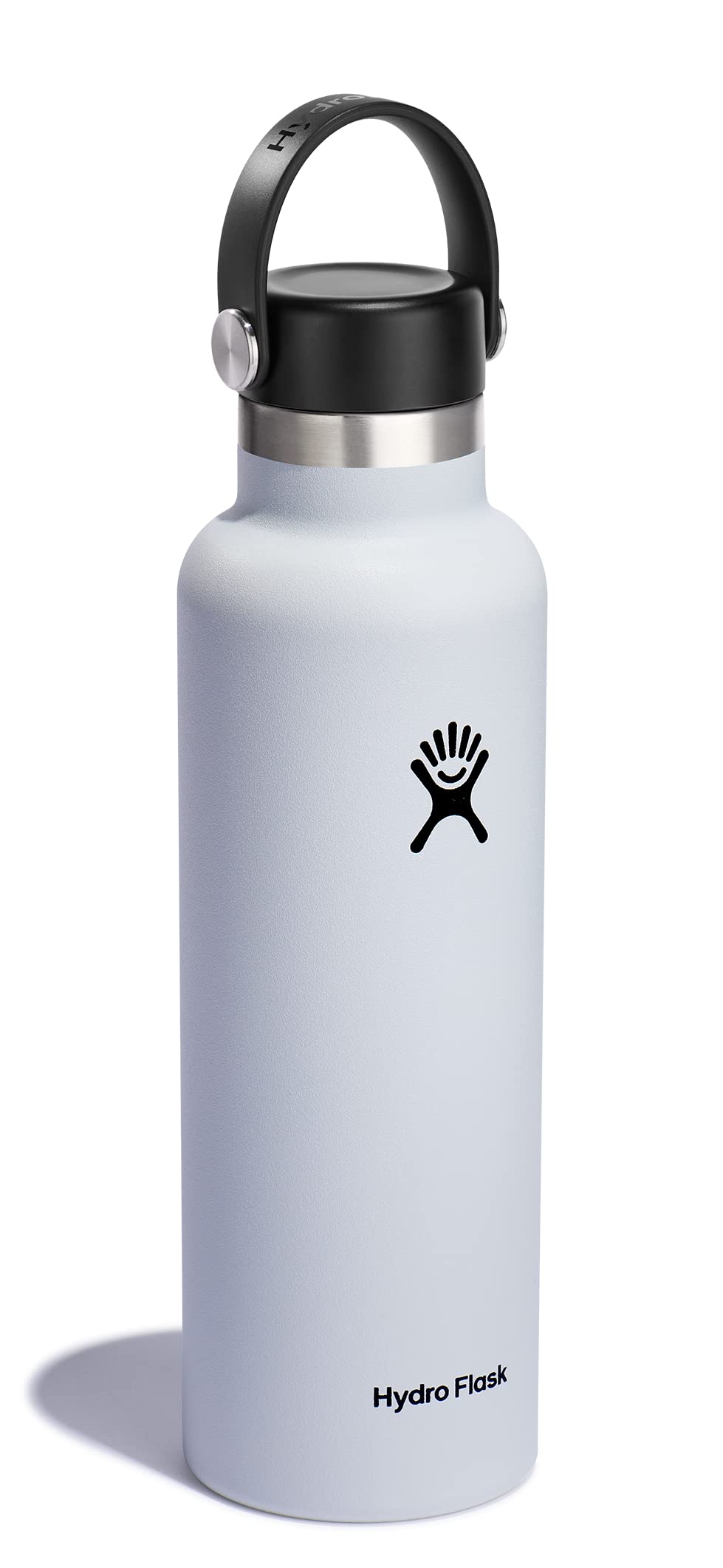 Hydro Flask 21 oz Standard Mouth Insulated Stainless Steel Water Bottle with Flex Cap - White (Unisex)