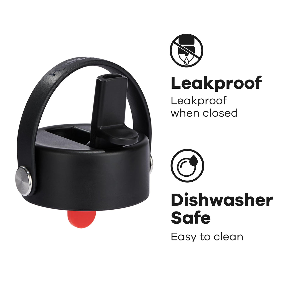 Hydro Flask Wide Mouth Flex Straw Cap (Black)