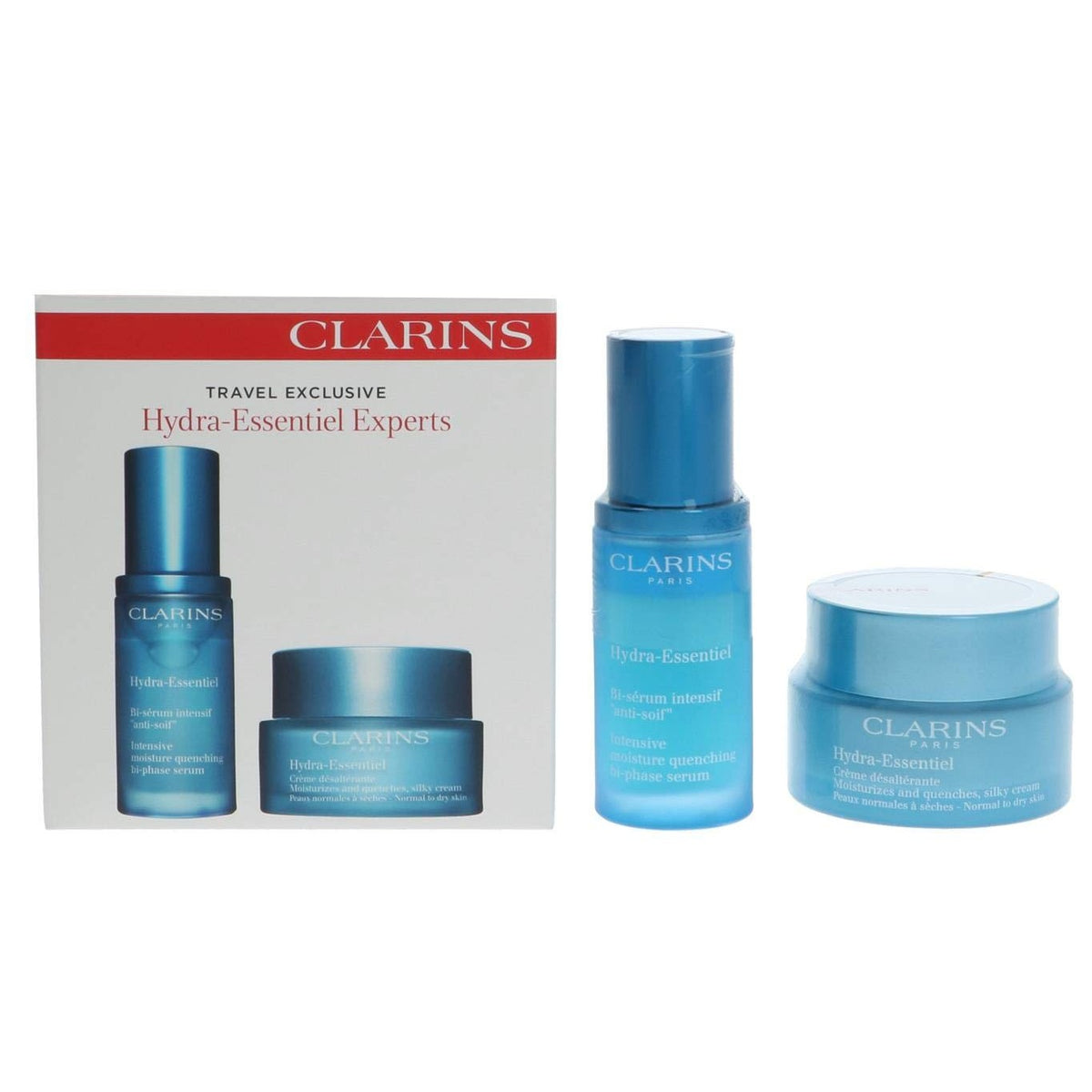 Clarins Hydra-Essential Experts Travel Duo (Creme 50ml/1.7oz, Bi-Serum 30ml/1oz)