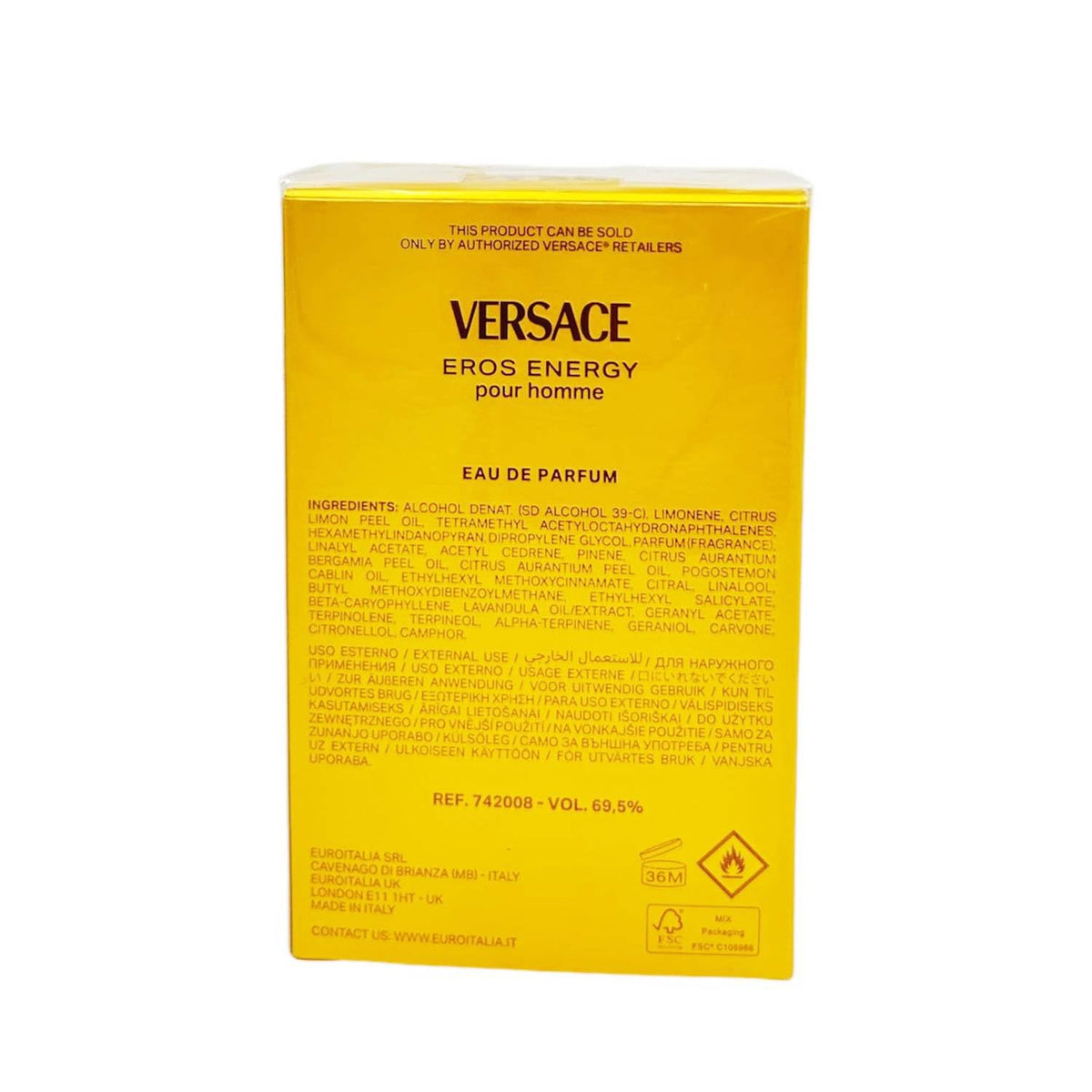 Versace Eros Energy Eau de Parfum Spray 3.4 oz (Men)