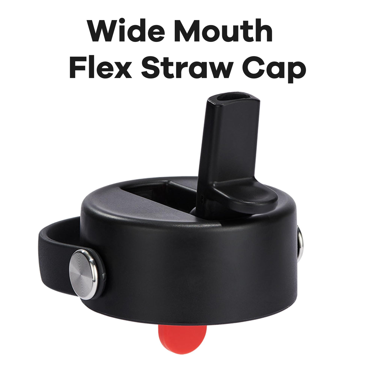 Hydro Flask Wide Mouth Flex Straw Cap (Black)