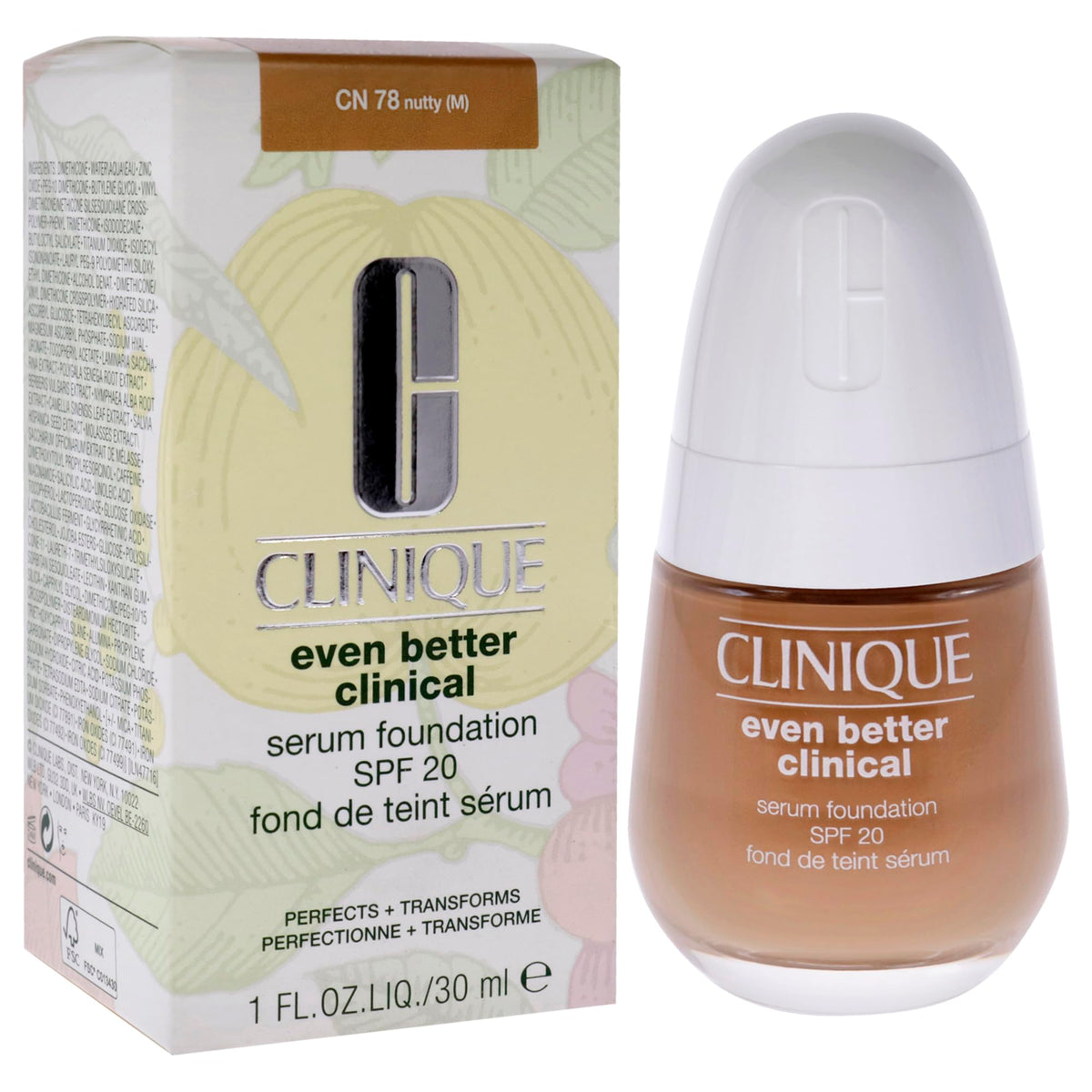 Clinique Even Better Clinical Serum Foundation SPF 20 CN 78 Nutty 1oz/30ml