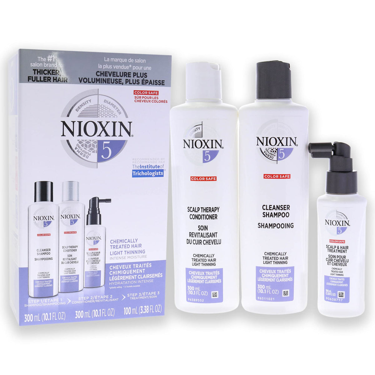 Nioxin System 5 Starter Kit-Cleanser 10oz , Therapy 10oz and Treatment 3.3oz (3pc Set)-#101129
