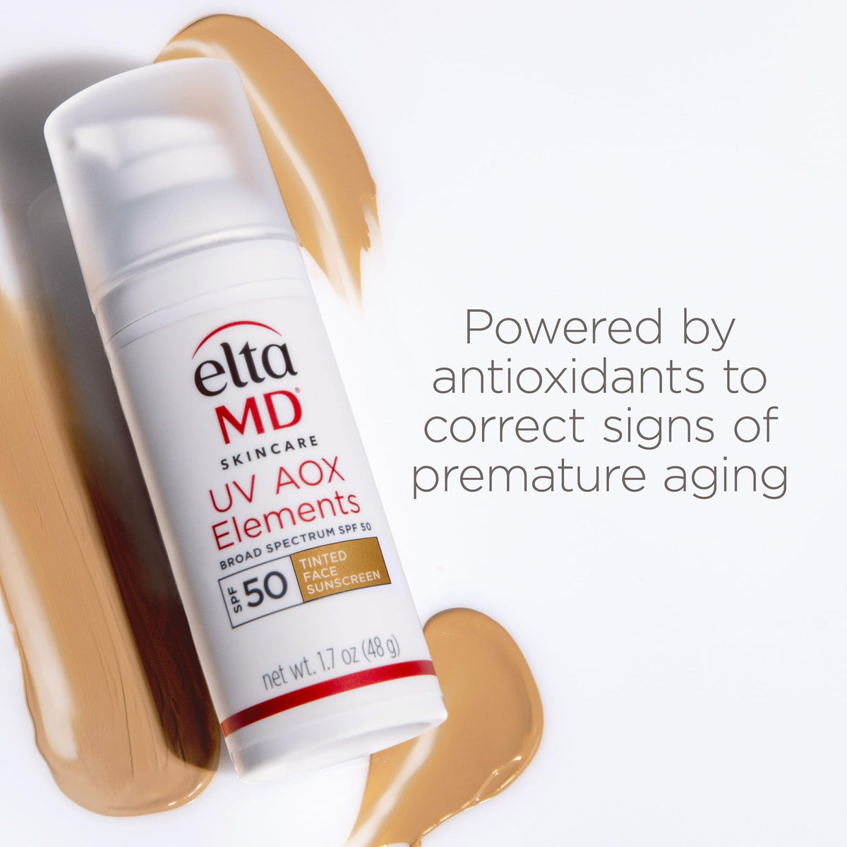 EltaMD UV AOX Elements SPF 50 Tinted Face Sunscreen Water Resistant 48g/1.7oz