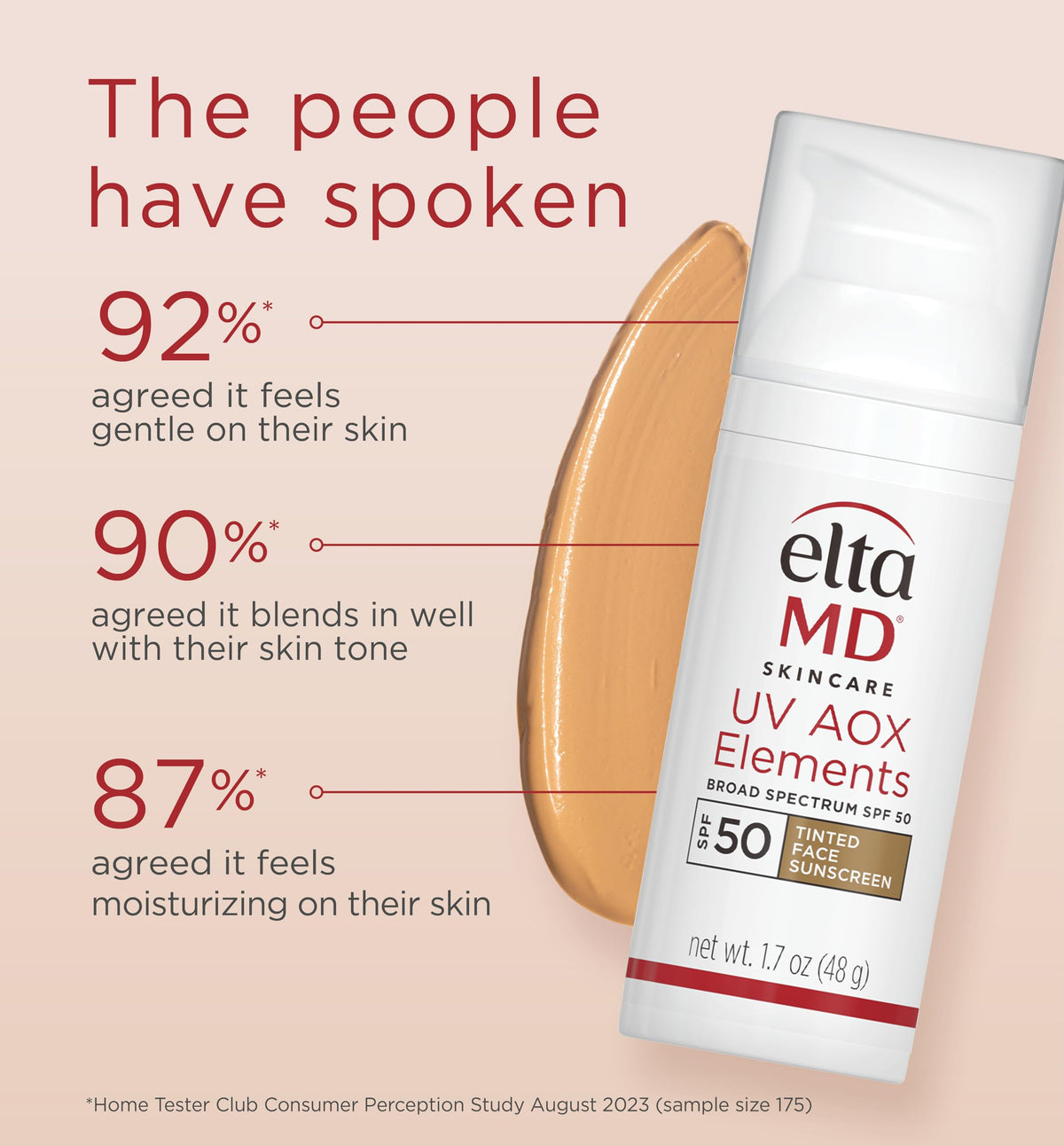 EltaMD UV AOX Elements SPF 50 Tinted Face Sunscreen Water Resistant 48g/1.7oz