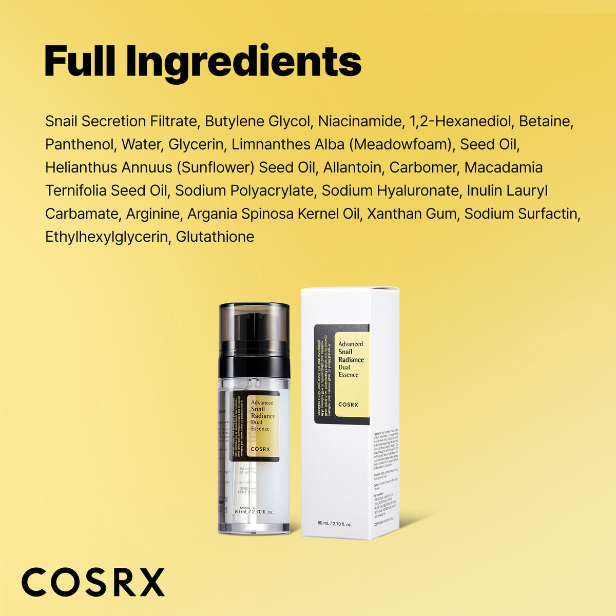 COSRX Advanced Snail Radiance Dual Essence 2.70 fl oz (Unisex)