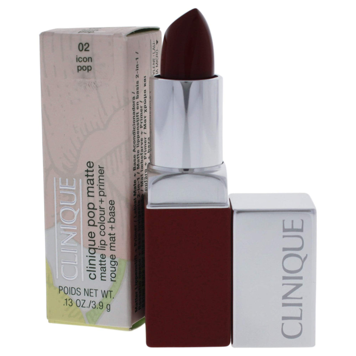 Clinique Pop Matte Lip Colour + Primer 02 Icon Pop 0.13oz/3.9g