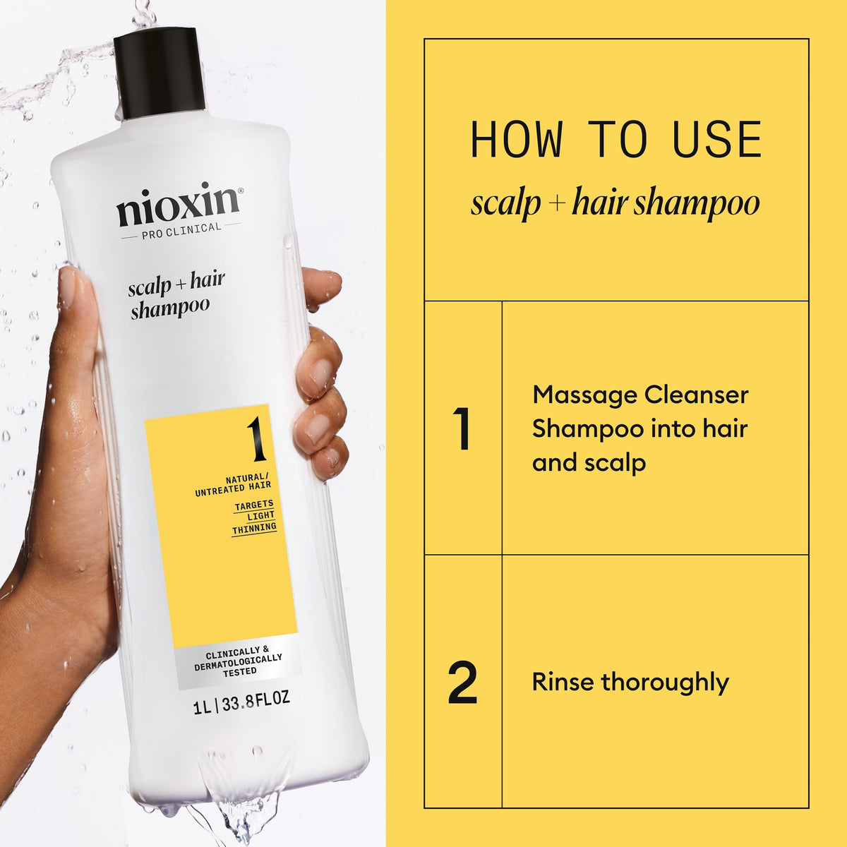 Nioxin System 1 Cleanser Shampoo, Fine Hair 33.8oz/1 Liter
