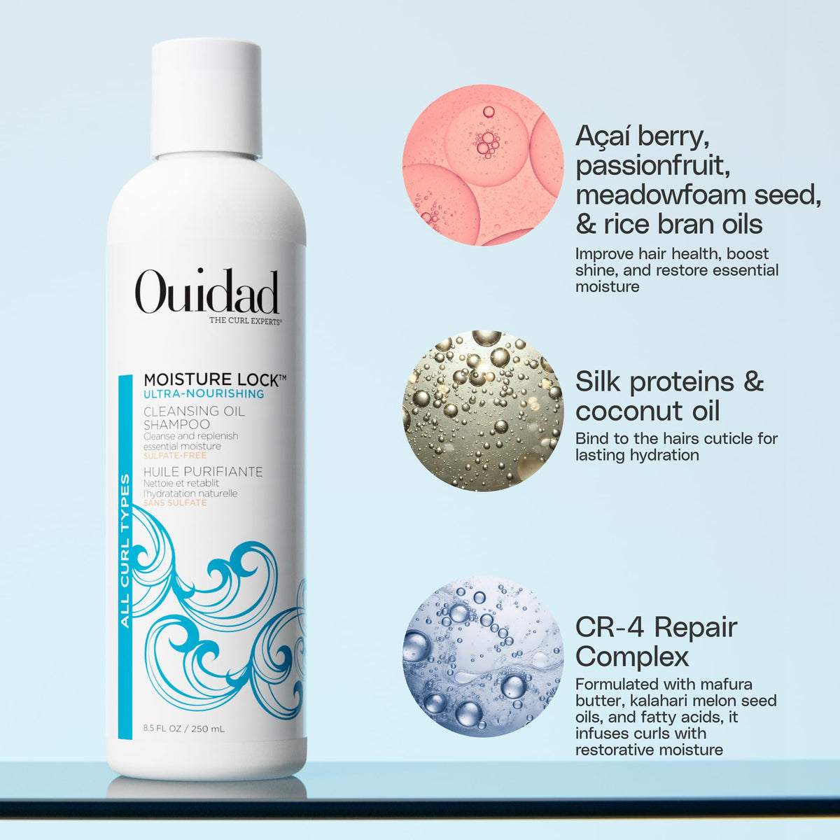Ouidad Ultra-Nourishing Cleansing Oil Shampoo 8.5oz/250ml
