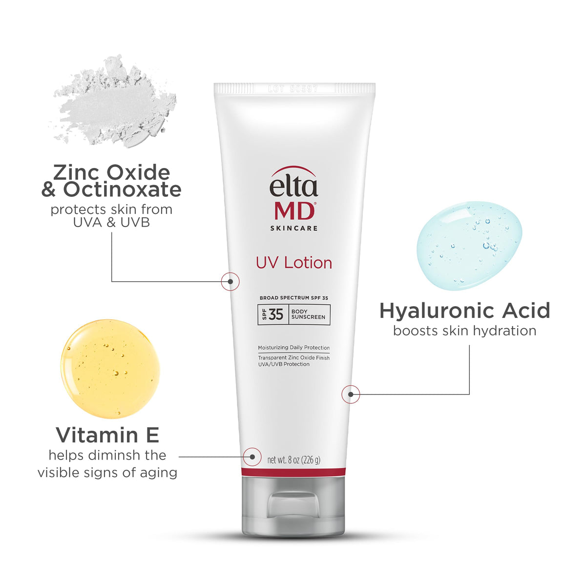 EltaMD UV Lotion SPF 35 Body Sunscreen 226g/8oz
