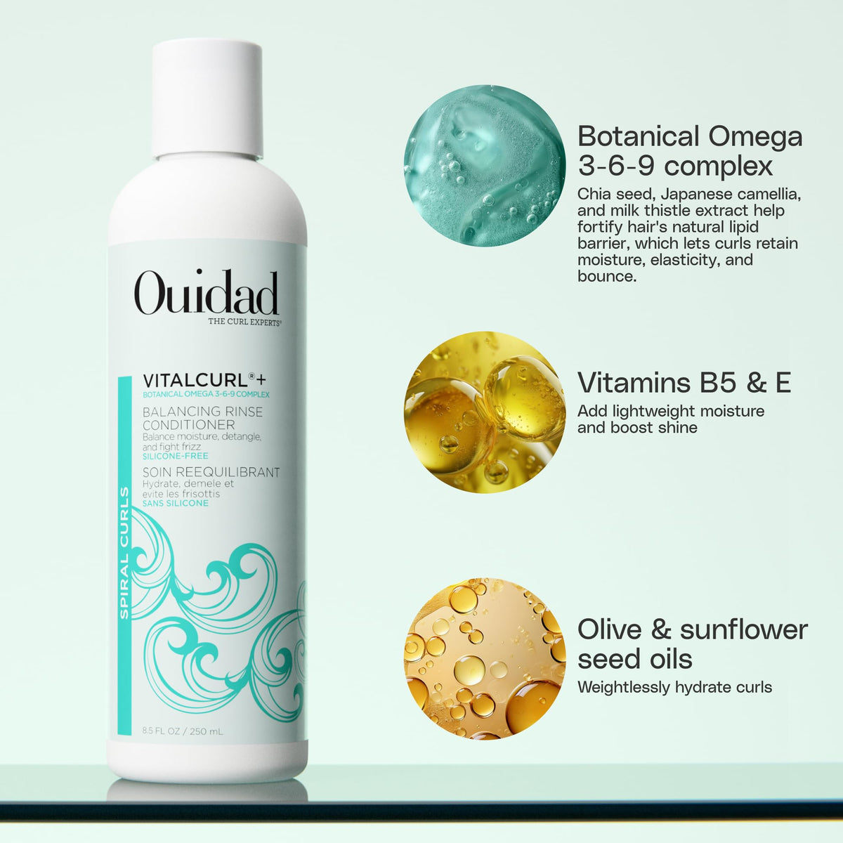 Ouidad Vitalcurl+ Balancing Rinse Conditioner 8.5oz/250ml