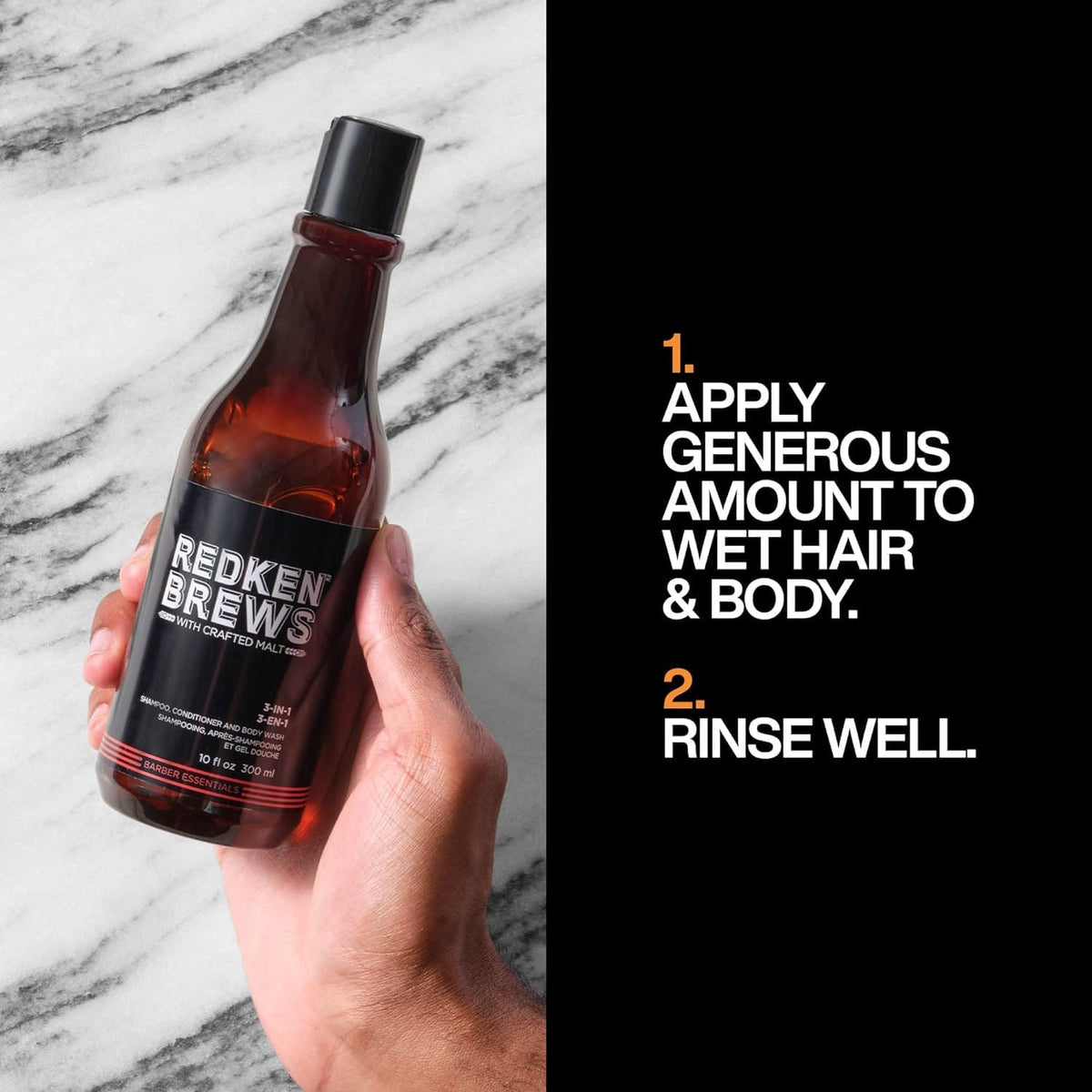 Redken Brews 3-In-1 Shampoo, Conditioner and Body Wash 10oz/300ml