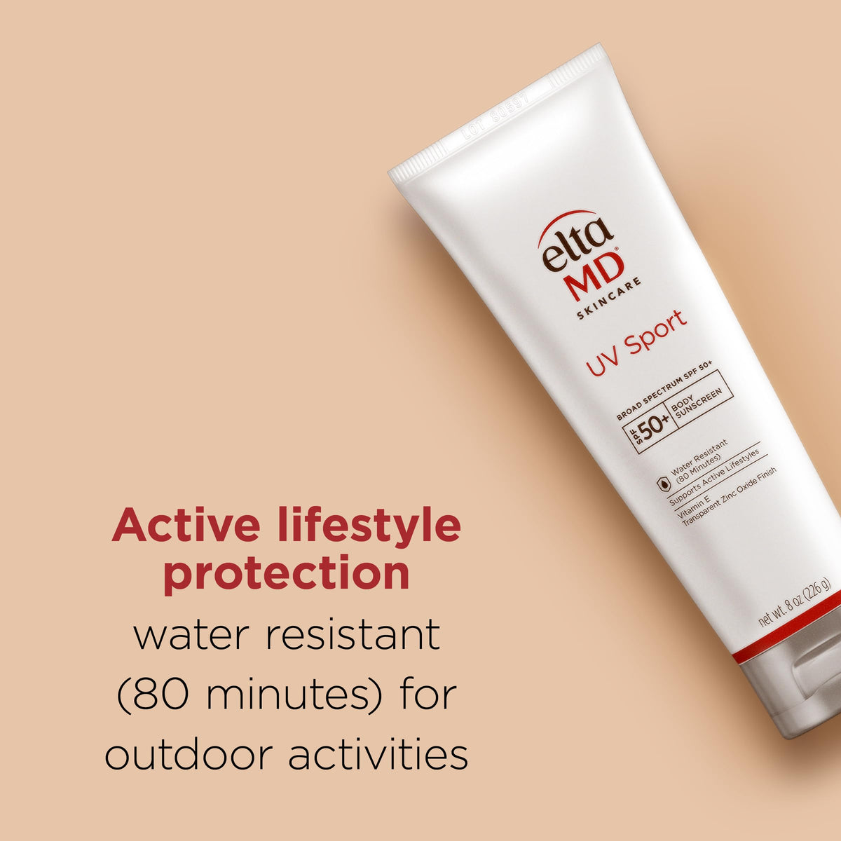 EltaMD UV Sport SPF 50+ Body Sunscreen Water Resistant 226g/8oz