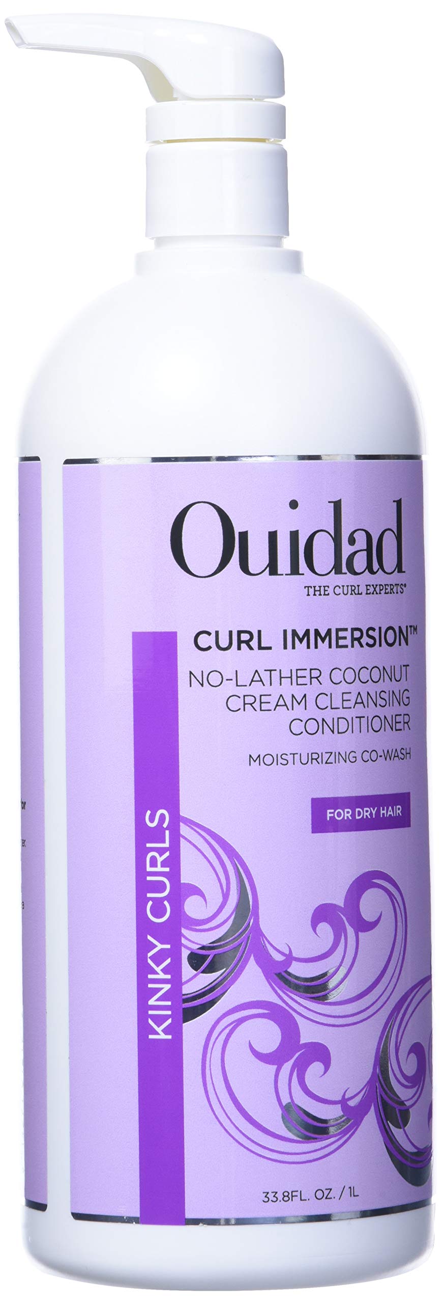 Ouidad Curl Immersion No-Lather Coconut Cream Cleansing Conditione 33.8oz/1 Liter