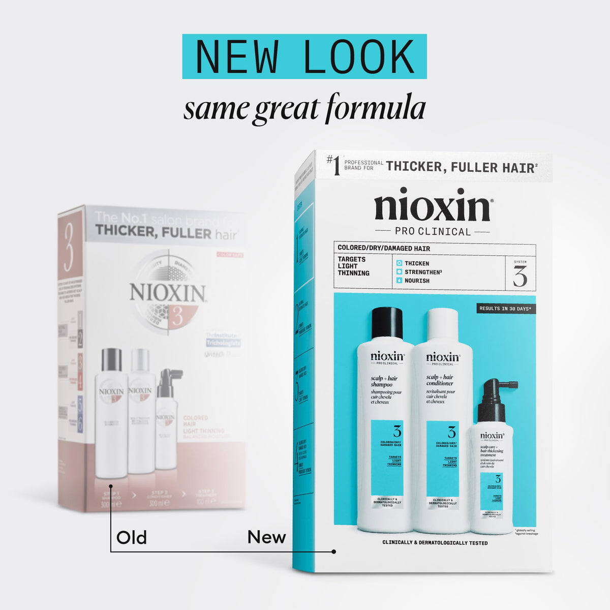 Nioxin System 3 Starter Kit-Cleanser 10oz , Therapy 10oz and Treatment 3.3oz (3pc Set)-#101044