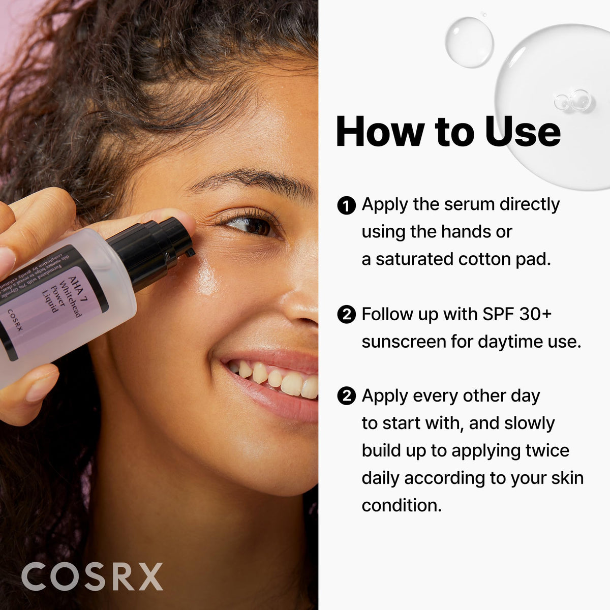COSRX 7% Glycolic Acid Whitehead Removing Power Liquid, 3.38 fl.oz, AHA Exfoliant, Exfoliating Toner for Face & Body, Pore Minimizer, Korean Skin Care