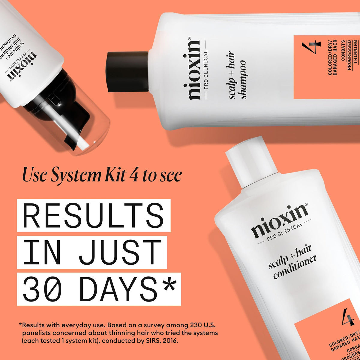 Nioxin System 4 Cleanser Shampoo, Fine Hair 33.8oz/1 Liter
