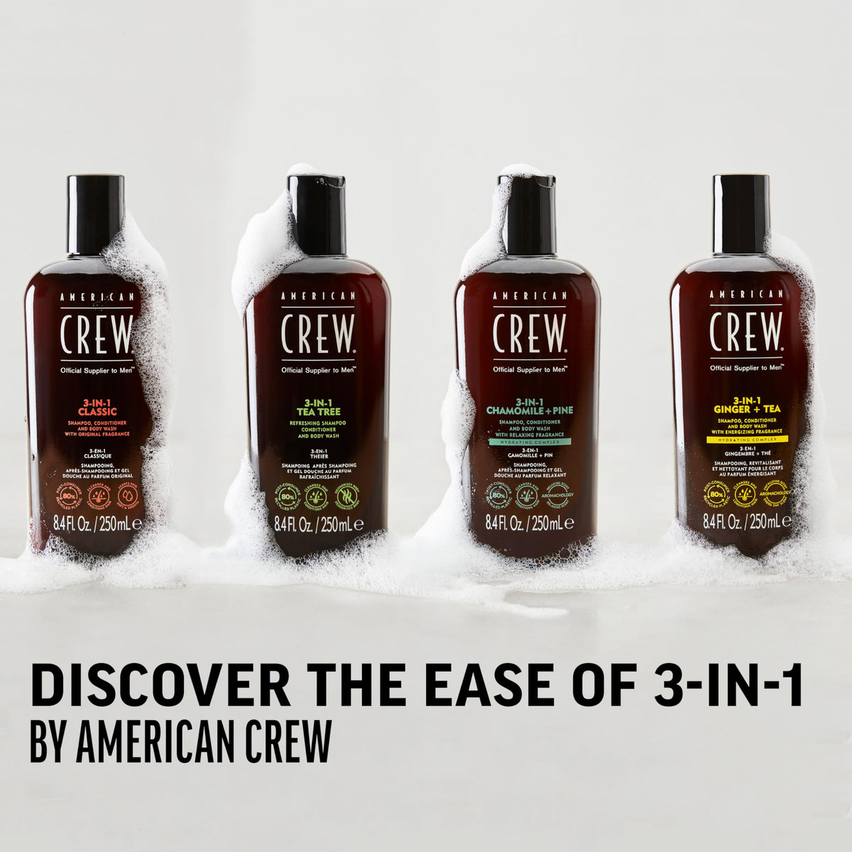 American Crew 3-In-1 Shampoo,Conditioner and Body Wash 250ml/8.45oz