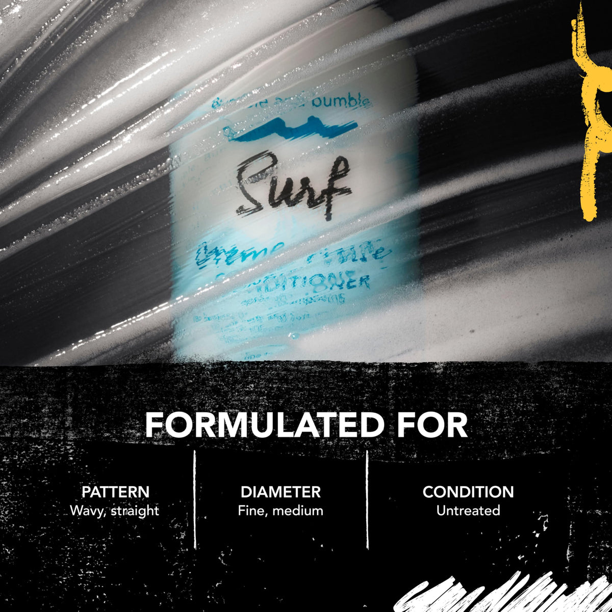 Bumble and bumble. Surf Creme Rinse Texturizing Conditioner | Adds Lightweight Seabreezy Texture | Volumizing + Hydrating |For Fine to Medium Wavy, Straight Hair, 8.5 Fl Oz
