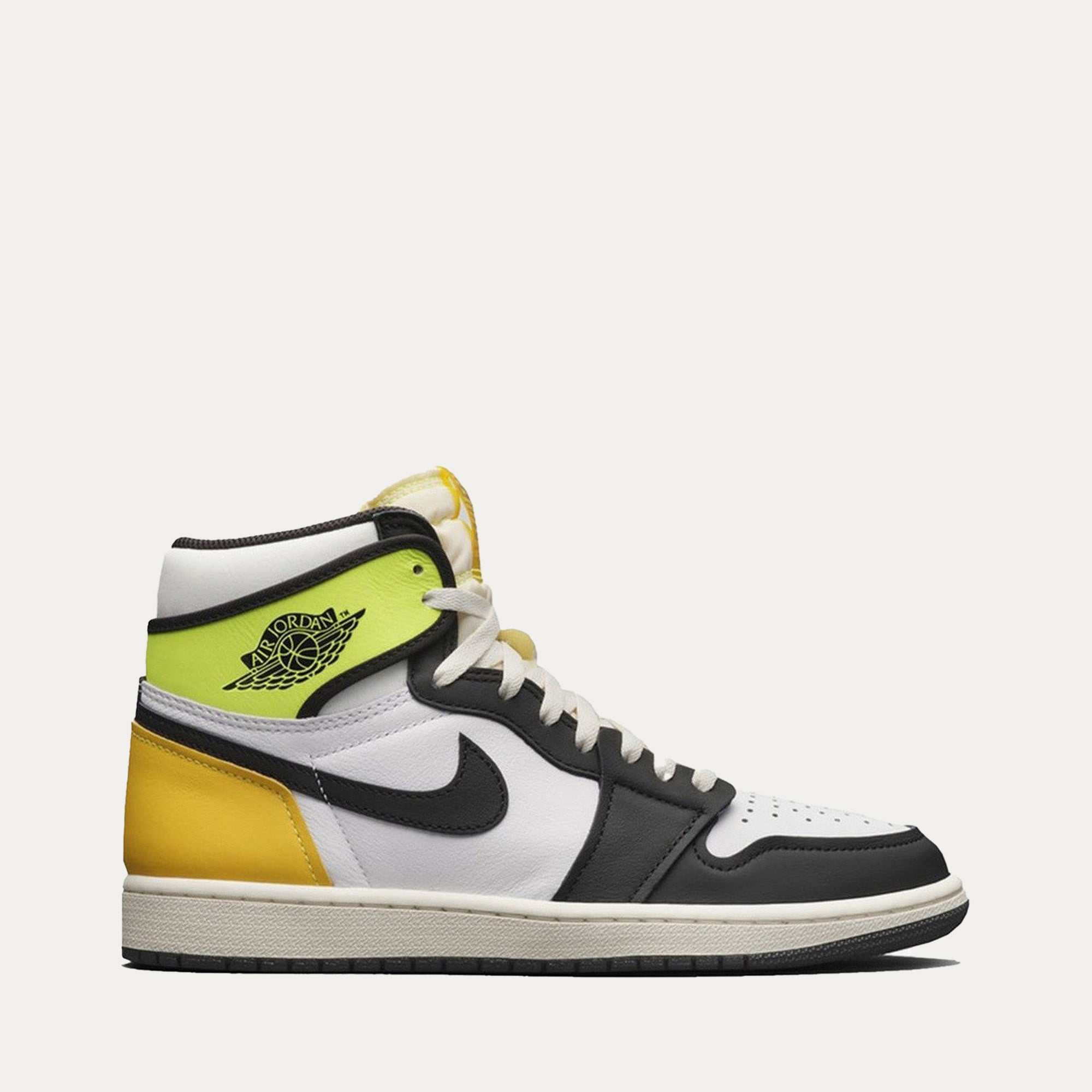 Air Jordan 1 Retro High White Black Volt University Gold