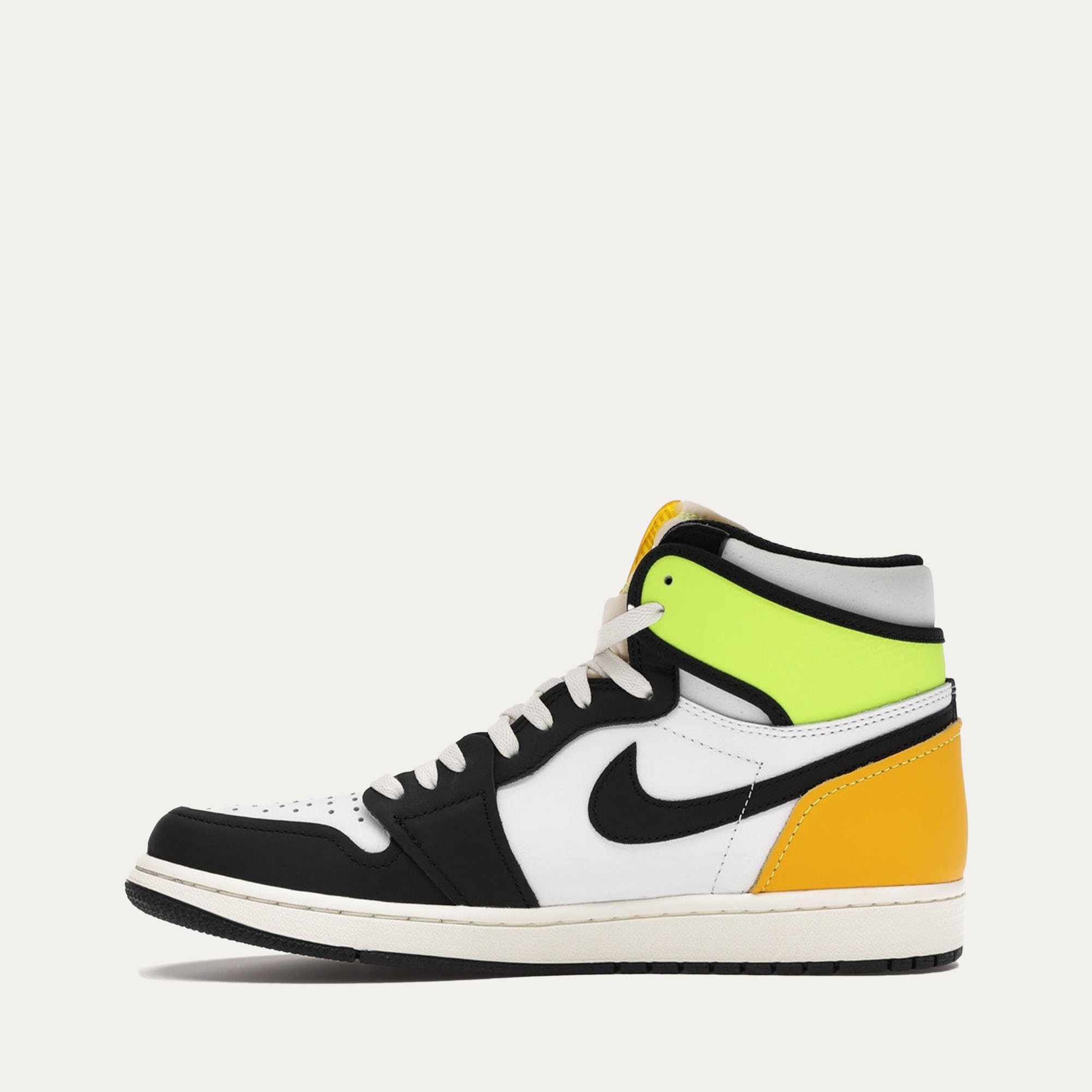 Air Jordan 1 Retro High White Black Volt University Gold