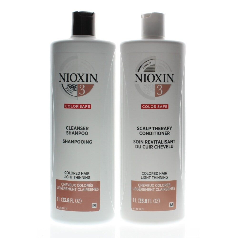 Nioxin System 3 Cleanser + Scalp Therapy, Fine Hair Liter Duo -#300158