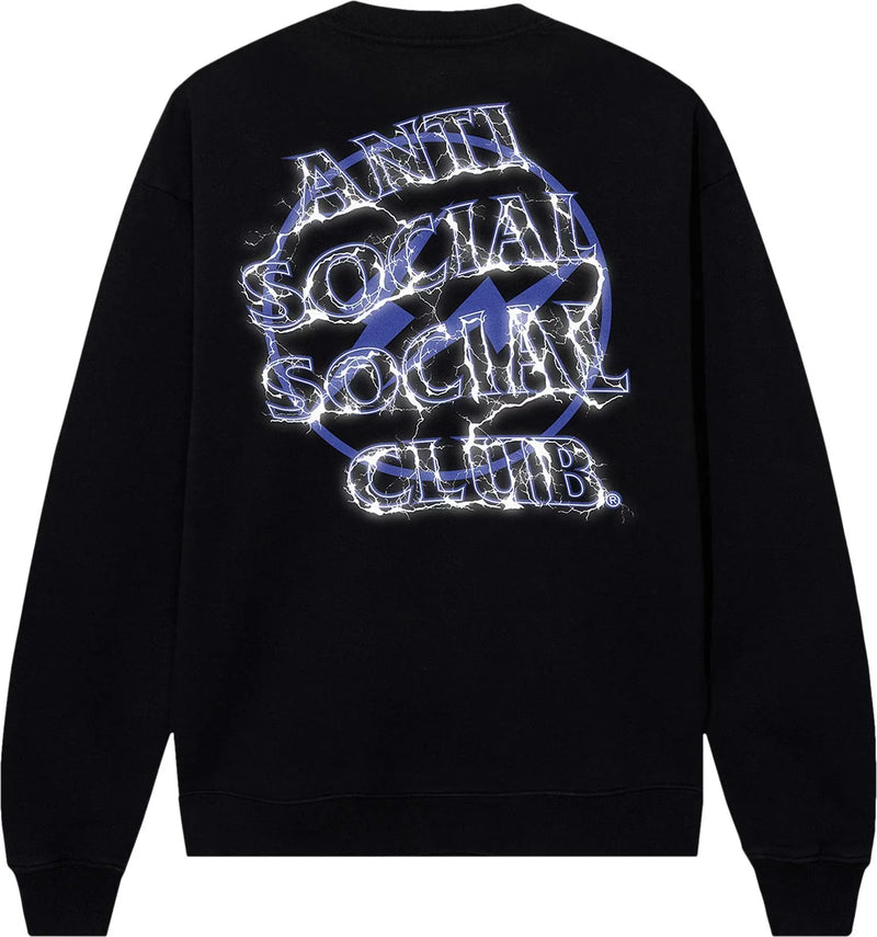 Anti Social Social Club x Fragment Design Bolt Crewneck - Black/Navy