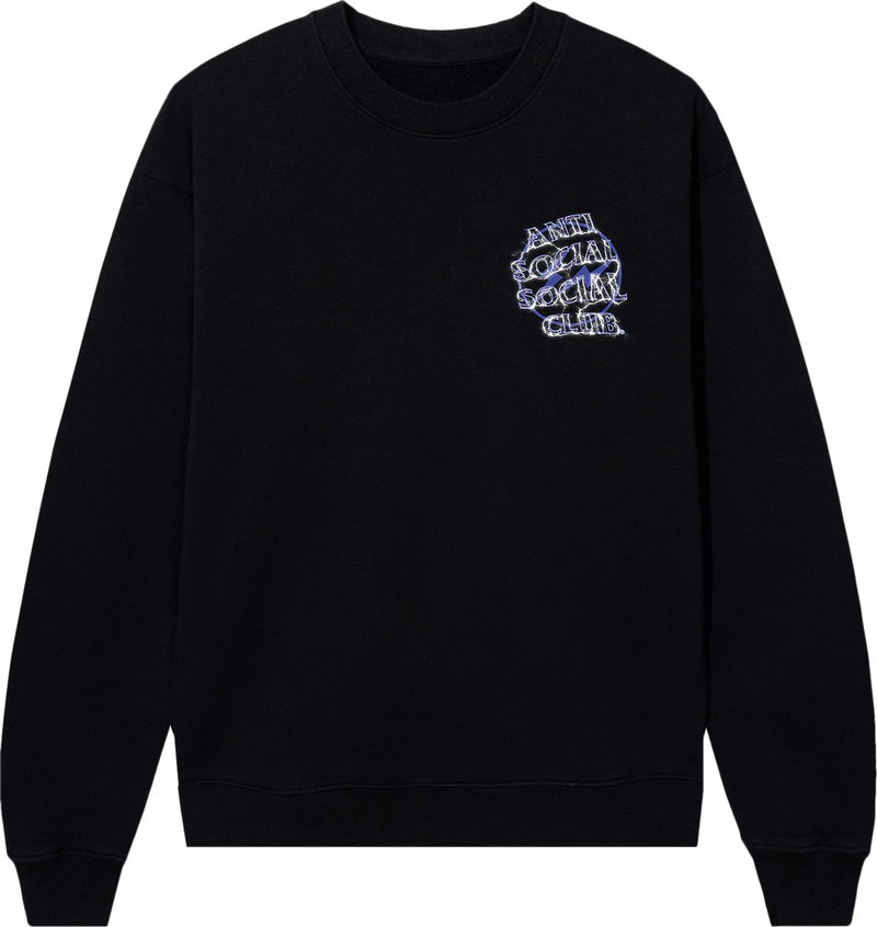 Anti Social Social Club x Fragment Design Bolt Crewneck - Black/Navy