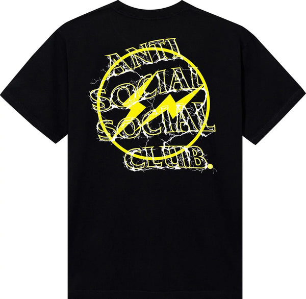 Anti Social Social Club x Fragment Design Bolt Tee - Black/Yellow