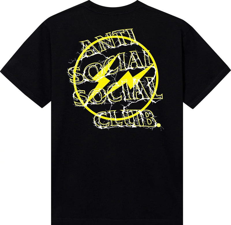 Anti Social Social Club x Fragment Design Bolt Tee - Black/Yellow