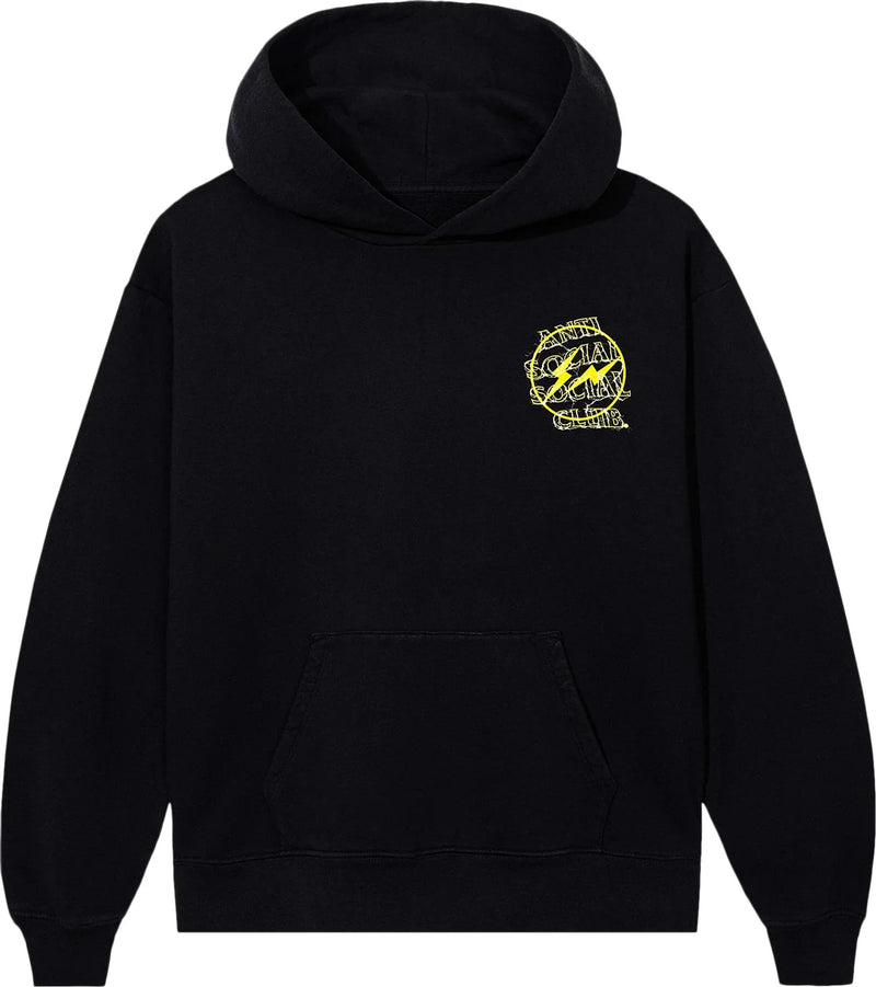 Anti Social Social Club x Fragment Design Bolt Hoodie - Black/Yellow