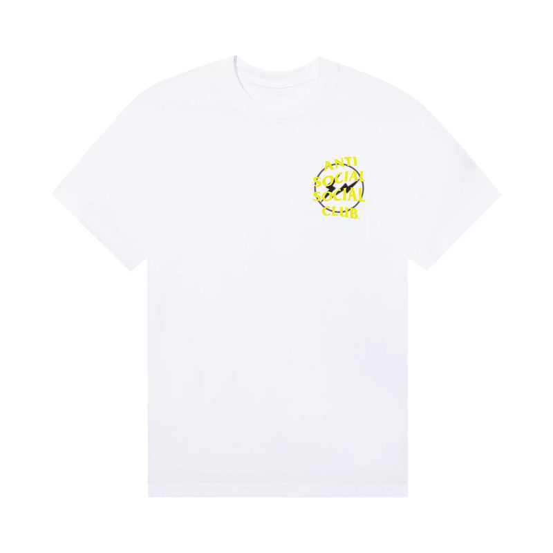 Anti Social Social Club x Fragment Design Half Tone Logo Tee - White/Yellow