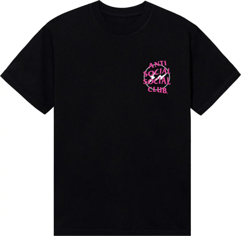 Anti Social Social Club x Fragment Design Half Tone Logo Tee - Black/Pink