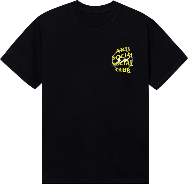 Anti Social Social Club x Fragment Design Half Tone Logo Tee - Black/Yellow