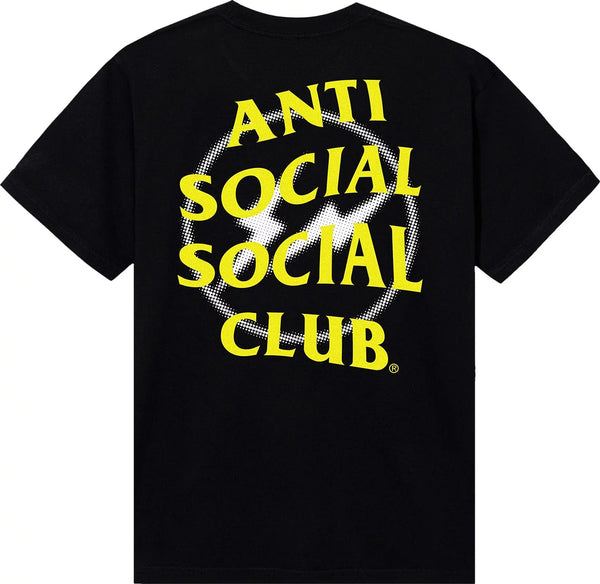 Anti Social Social Club x Fragment Design Half Tone Logo Tee - Black/Yellow