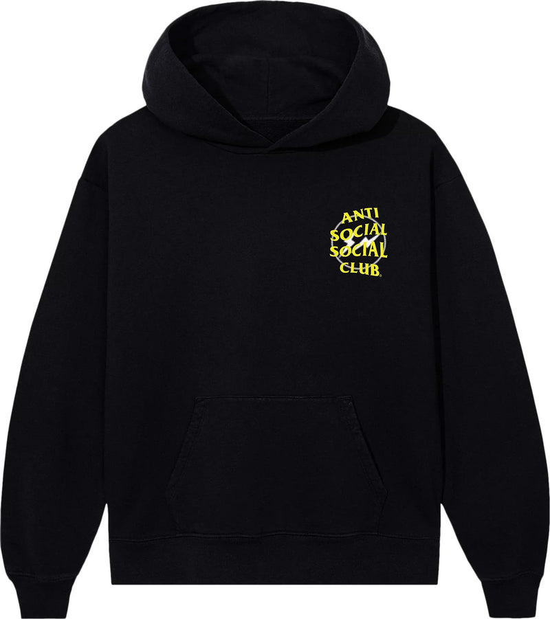 Anti Social Social Club x Fragment Design Half Tone Logo Hoodie - Black/Yellow