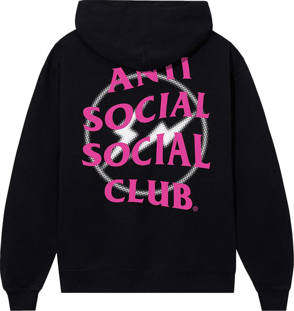 Anti Social Social Club x Fragment Design Half Tone Logo Hoodie - Black/Pink