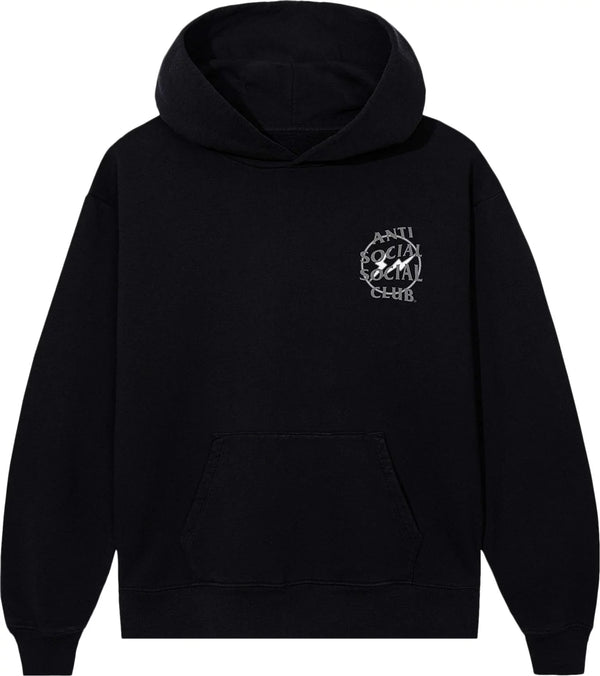 Anti Social Social Club x Fragment Design Half Tone Logo Hoodie - Black/Grey