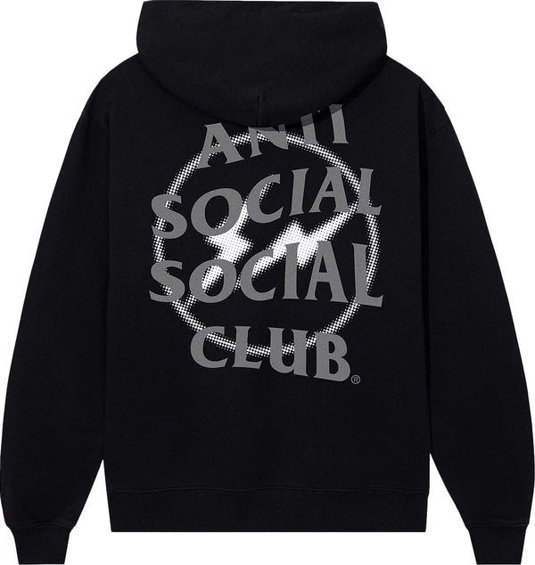 Anti Social Social Club x Fragment Design Half Tone Logo Hoodie - Black/Grey