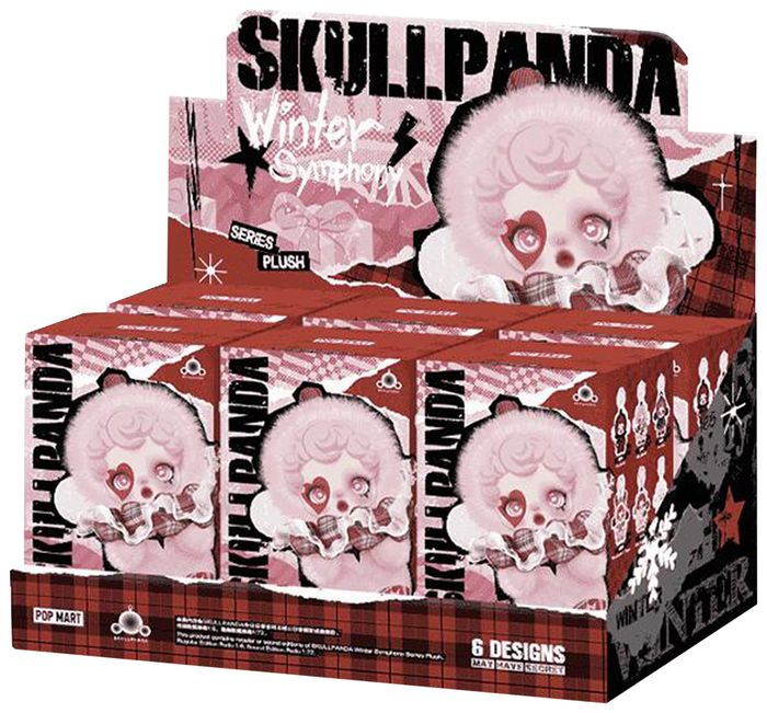 Pop Mart SKULLPANDA Winter Symphony Series Vinyl Face Plush Pendant Sealed Whole Set 'Mystery' (6 Blind Boxes)