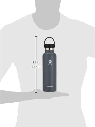 Hydro Flask 24 oz Standard Mouth Water Bottle with Flex Cap, Stone 24 oz (Unisex)