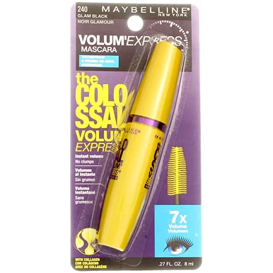 Maybelline Volum'Express Mascara 240 Glam Black Waterproof 0.27oz/8ml