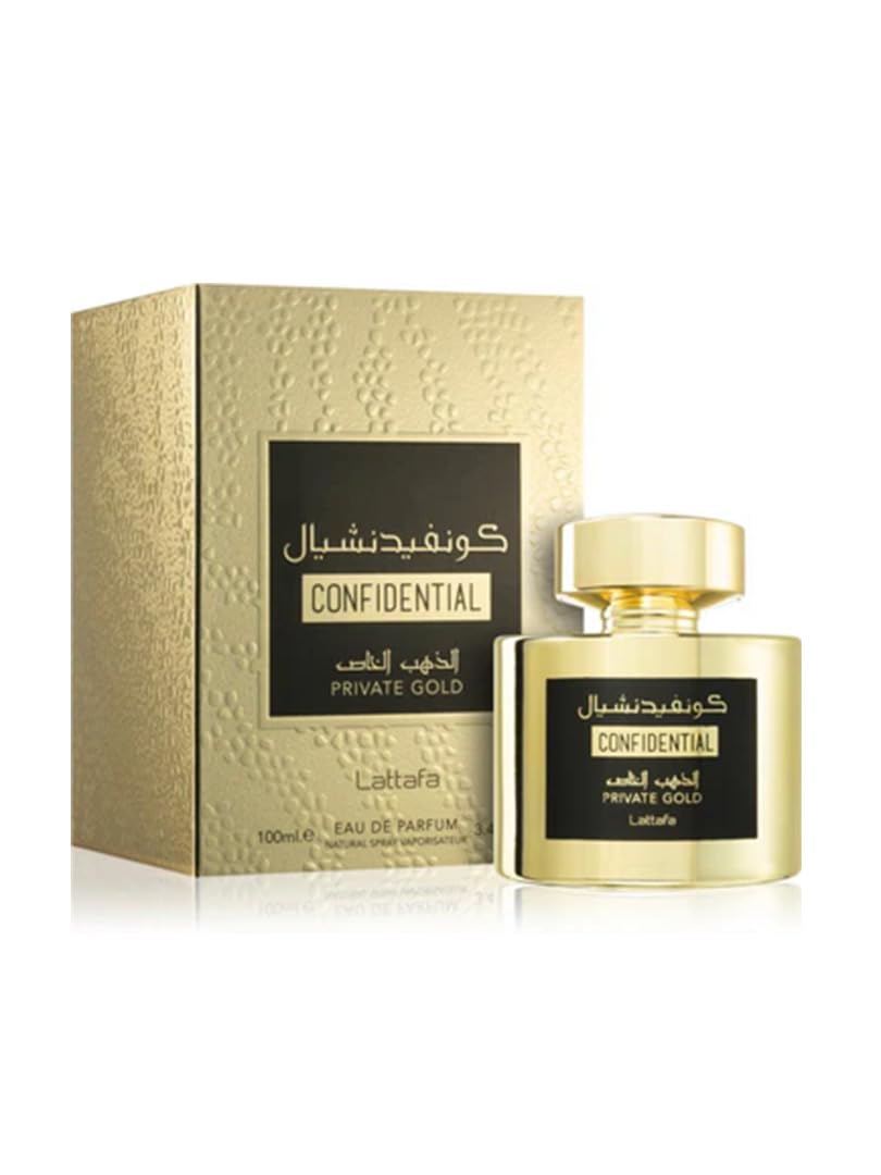 Lattafa Confidential Private Gold Eau de Parfum Spray 3.4 oz (Unisex)