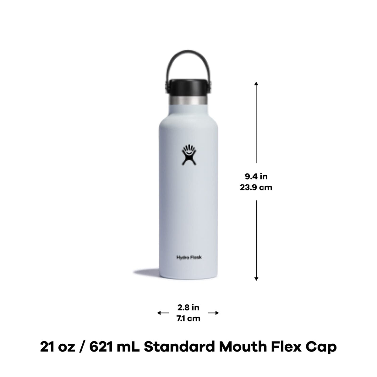 Hydro Flask Standard Mouth Water Bottle with Flex Cap Pacific 21oz/621ml