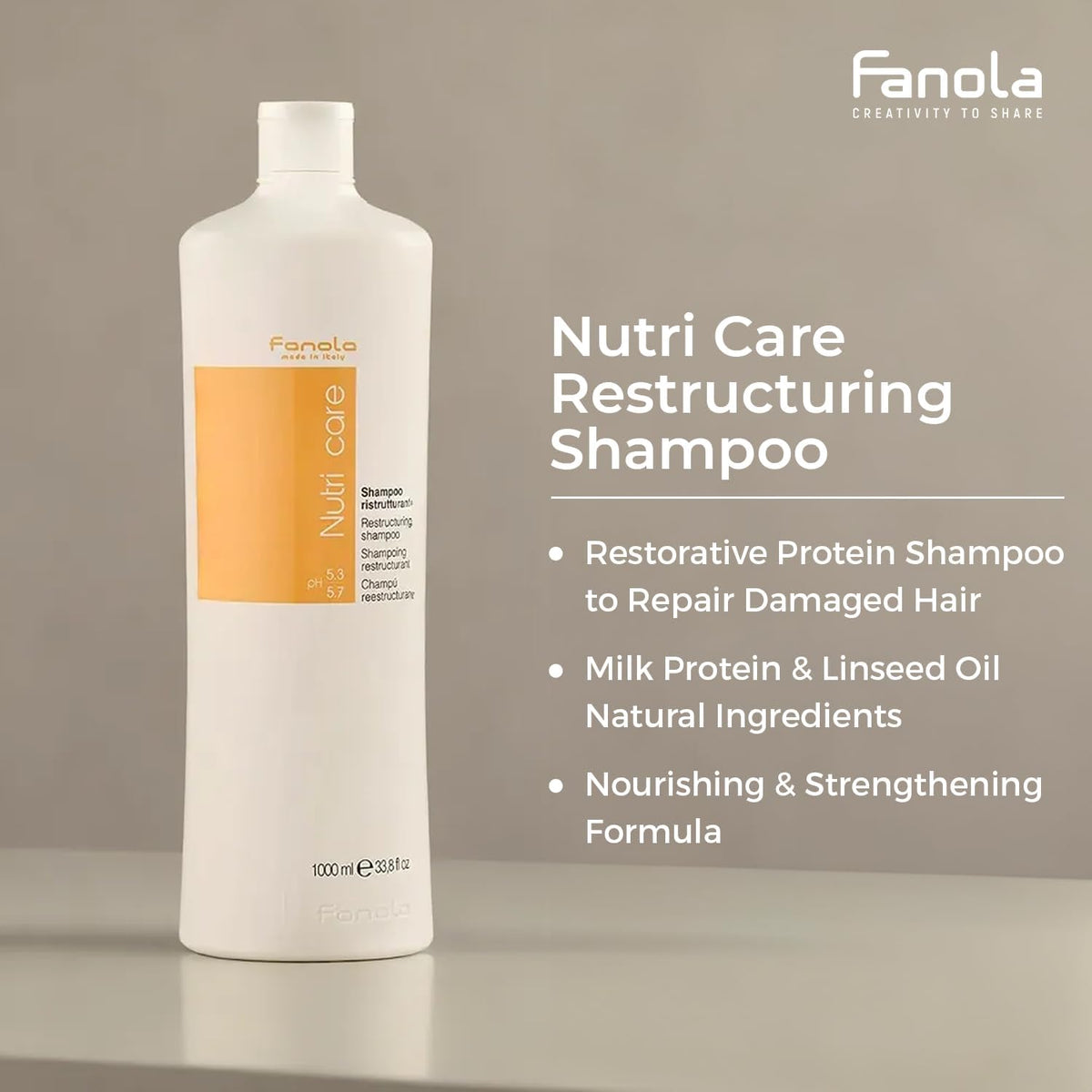 Fanola Nutri Care Restructuring Shampoo 1000ml/33.8oz