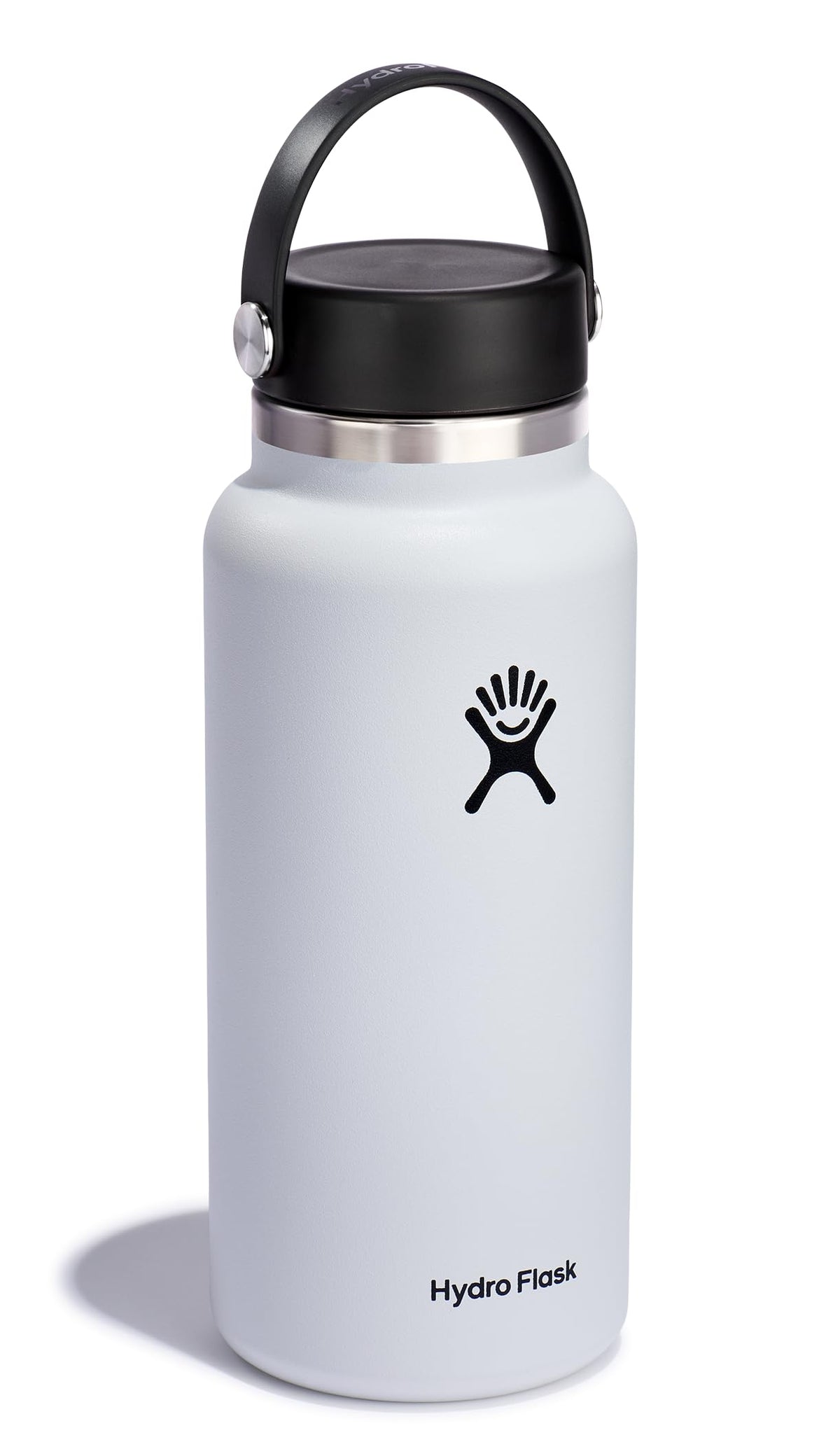 Hydro Flask 32 oz Wide Mouth Water Bottle with Flex Cap, White 32 oz (Unisex)
